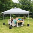 thumbnail image 4 of Pirecart 12' x 12' Pop-up Canopy Tent Waterproof Outdoor Gazebo Shelter with Wheeled Bag, Instand Canopy , White, 4 of 11