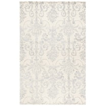 SAFAVIEH Bella Paula Damask Area Rug, Ivory/Gray, 6' x 9'