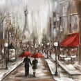 thumbnail image 2 of Dunlap, Marilyn 12x12 Black Ornate Wood Framed with Double Matting Museum Art Print Titled - Rainy Afternoon Cafe, 2 of 4