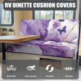 thumbnail image 4 of FORUDESIGNS Marble Butterfly Flower Print RV Dinette Cushion Covers Washable Sofa Furniture Protector Stretch RV Couch Cover Include 1 Backrest Covers and 1 Bench Covers, 4 of 7