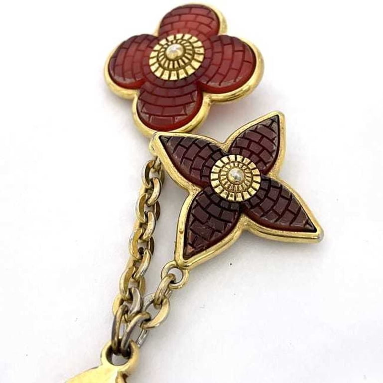 Pre-Owned Louis Vuitton Charm Vijoux Sac Mosaic Gold Red Brown 