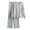 Grey, variant on Women's Knit 2 Piece Outfit Wide Leg Pants Long Sleeve Oversized Crewneck Sweater Sets Lounge Sweatsuit Grey One Size