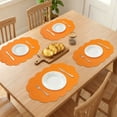 thumbnail image 3 of Unique Bargains Set of 6 Leather Waterproof Placemats for Kitchen Dining Table Orange, 3 of 6