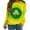 Green-1, variant on Ohufall Crewneck Sweatshirt for Women Oversized St. Patricks Day Shamrock Printed Long Sleeve Pullover Hoodless Sweatshirts Tops
