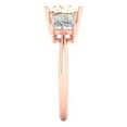 thumbnail image 3 of Three-Stone Engagement Ring for Women - 2.5ct Natural Morganite in 14K Rose Gold Promise Ring, 3 of 6