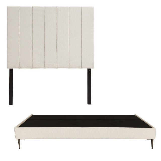 Base de Cama Slim King Size Dicasa con Cabecera Beige
