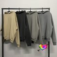 thumbnail image 2 of Sudadera con capucha de gran tamaño para hombre y mujer, suéter de lana de alta calidad, color liso, temporada 6, 2021FW, 1:1, KANYE West, 2 of 5