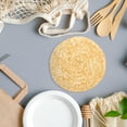 thumbnail image 3 of CIMAXIC Yellow Woven Coasters for Decor Rustic Farmhouse Tabletop Protection, 3 of 6