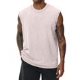 thumbnail image 5 of Men’s Sleeveless Tank Top Distressed Acid Wash Oversized Crewneck Loose Summer Tee, 5 of 8
