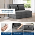 thumbnail image 4 of Ourlova 4-In-1 Convertible Sofa Bed And Sleeper Chair 76 Inch Convertible Loveseat With Pillows Dark Gray, 4 of 7
