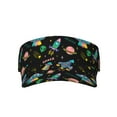 thumbnail image 2 of PAYOHTO Cartoon Colorful Space UFO Sun Visor Ponytail Tennis Hat for Teen Women Breathable Polyester Sun Golf Cap for Men Outdoor Sports Visors Hats for Summer, 2 of 8