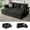 Black, variant on Mangodan 110 inch Sectional Oversized Sleeper Sofa with Side Pocket , Pullout Couch Bed with Double Storage Chaise, Black