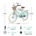 thumbnail image 2 of Aukfa 20 inch Girl's Bikes with Basket, Children's Bicycle for 7-10 Years Old Kids, Mint Green, 2 of 4