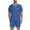 Blue, variant on VBTAPA Men's Short Sleeve T Shirt and Shorts Pajama Set 2 Piece Outfits Soft Lounge Sets Casual Home Wear with Pockets Sales of Today Blue S