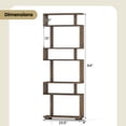 thumbnail image 3 of Costway 1 PCS Bookcase 6-Tier Bookshelf with Anti-Tipping Kit Freestanding Display Shelf Brown, 3 of 10