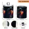 thumbnail image 5 of Yayeee 4 Pack Qtip Holder Bathroom Cotton Swab Canister with Lid Clear Dispenser Set, Black Astronaut, 5 of 6