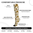 thumbnail image 3 of Lsque Sunflowers and Bees Pattern Sport Compression Socks for Men & Women 15-20 mmHg Knee High Nurse Pregnant Running Medical and Travel Athletic, 3 of 6