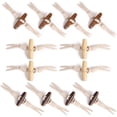 thumbnail image 1 of 12 pares de botones de palanca Botones de cuerno Cierres de botón de palanca Botones para coser con cuerda Botón de costura de madera de olivo 1/2 agujero para abrigo chaqueta costura bricolaje, 1 of 5