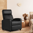 thumbnail image 4 of Yaheetech 2pcs PU Leather Upholstered Recliner Chair with Pocket Spring, Black, 4 of 8