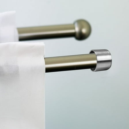 Raindrops 2 Pcs Finials for Curtain Rod Metal Cap Curtains Silver