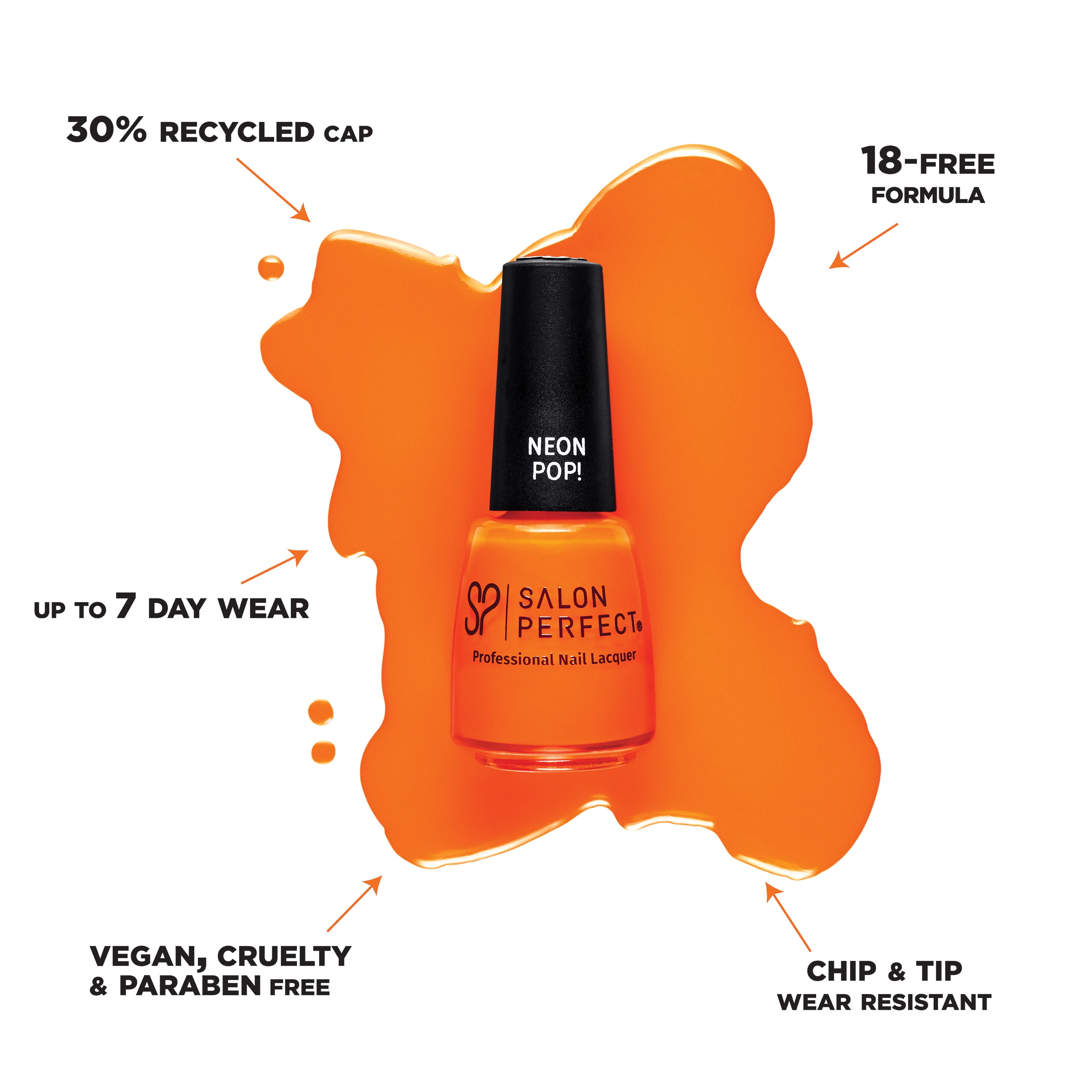 Salon Perfect Nail Polish, Traffic Cone, 0.5 fl oz