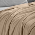 thumbnail image 4 of Superior Clara Cotton Striped Woven Blanket, California King, Khaki, 4 of 13