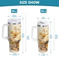 thumbnail image 4 of 40 oz Insulated Stainless Steel Tumbler Double Wall Stainless Steel Tumbler with 2-Way Drinking Bears Are Eating Honey, 4 of 9