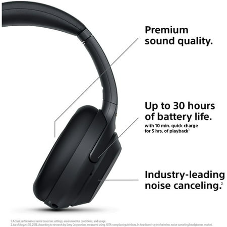 Sony WH1000XM3 Black Wireless Bluetooth Headphones