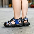 thumbnail image 5 of Boys Sport Sandals Summer Beach Shoes Closed Toe Hook Loop Child Big Kid Outdoor Athletic Walking Shoes, 5 of 9