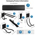 thumbnail image 3 of Tool Organizer Wall Mount Garage Storage Wall Organizer Garden Tool Storage Rack with PC fabric bag holder with Hooks with Straps use for Ski Gears Rake Shovel Yard Tool, 3 of 7