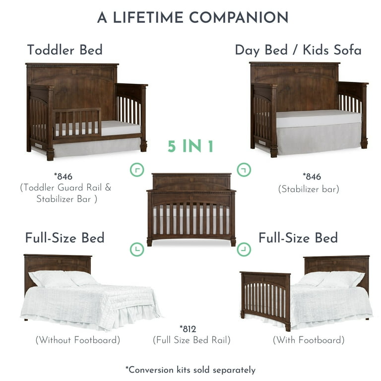 Evolur santa fe crib antique brown hotsell