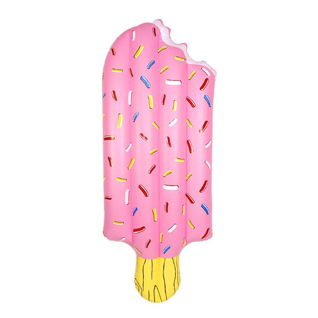 Purple 6cm La piscina inflable flota a los niños de los adultos, tumbona flotante de la playa de la cama del flotador de la piscina de la fila del helado