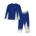thumbnail image 2 of Uemuo Christmas Fir Tree Pattern Womens Pajama Sets,PJ Set for Women,Pajamas for Women Logo,Long Sleeve Pajama Set for Women,Soft Long Sleeve Top With Pants-XX-Large, 2 of 9