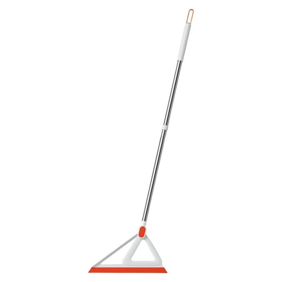 RENACLIPY Orange Silicone Floor Squeegee Broom for Tile, Deck, Bathroom, Window, and Floor Cleaning Tool