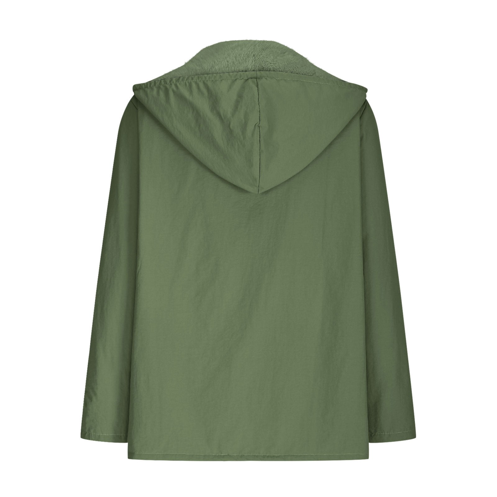Womens Plus Size Rain Coats with Pockets and Hooded S-5X Fleece Lined Full Zipper Jackets Casual Solid Waterproof-Warm Long Sleeve Outerwear