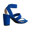 thumbnail image 3 of DREAM PAIRS Women's Chunky High Heel Open-Toe Sandals with Elastic Straps, 3 of 4