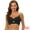 Black, variant on Unique Bargains Women's Wide Straps Padded Lace Push Up Tie Bra 40B Beige