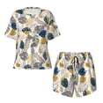 thumbnail image 5 of "Wukai Hawaiian Style Women's Pajama Set - Short-Sleeve Top and Shorts with Elastic Waistband and Pockets for Loungewear, Yoga, and Casual Wear-Small, 5 of 8