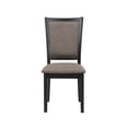 thumbnail image 3 of Benjara Jeremy 48" 5 PC Round Dining Table Set with Fabric Seat- Brown & Black, 3 of 7