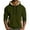 Army Green, variant on Men’s Hooded Pullover with Sherpa Lining Casual Long Sleeve Drawstring Hoodie and Zipper Pockets for Everyday Wear Black L