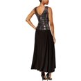 thumbnail image 2 of R&M Richards Womens Petites Metallic Sequined Semi-Formal Dress, 2 of 2
