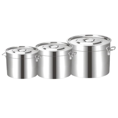 Starcrafts 1510 3pc Stainless Steel Stock-Pot Set with S/S Lid
