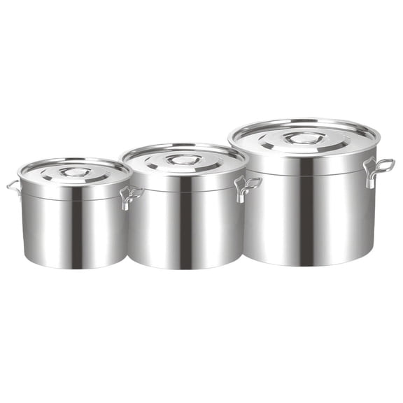 Starcrafts 1510 3pc Stainless Steel Stock-Pot Set with S/S Lid