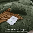 thumbnail image 5 of Sasttie King Size Comforter Set, 7-Piece Bed in a Bag, Pintuck Bedding Sets for All Season, Dark Green, 5 of 7