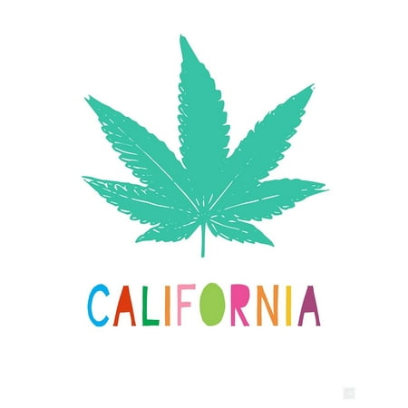 California Cannabis Poster Print by Linda Woods
