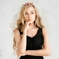 thumbnail image 5 of unbranded  Red Tiara Wedding Crown Quality Assured Headpiece Bride Miss, 5 of 8