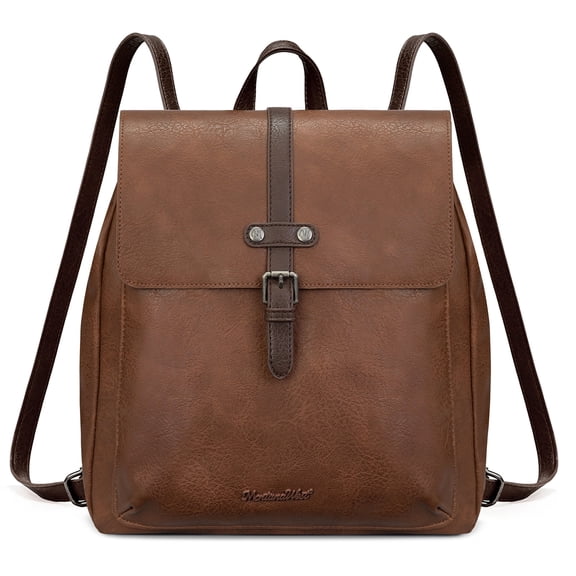 Montana West Women Convertible Backpack Purse Casual Crossbody Bag for Travel Work, Brown