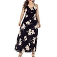 thumbnail image 2 of Mefallenssiah Femmes Oversize Été à la Mode Fronde V-Cou Robe, 2 of 4