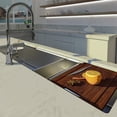 thumbnail image 3 of DAX Workstation Single Bowl Undermount Kitchen Sink - 59" x 18" - 18G - R10, Stainless Steel, Accessories Included, 3 of 9