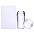 thumbnail image 1 of Juego de sellos de silicona transparente para decoración de uñas con tapa y raspador, estampador y raspador para manicura, herramienta para decoración de uñas, 1 of 5